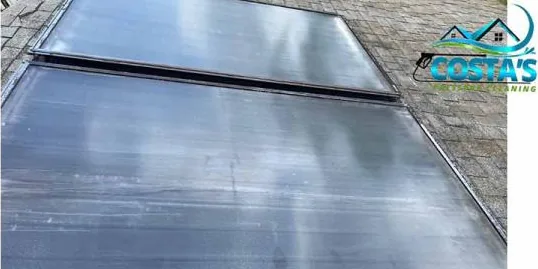Before: dirty solar panel